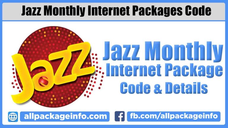 Jazz Monthly Internet Packages