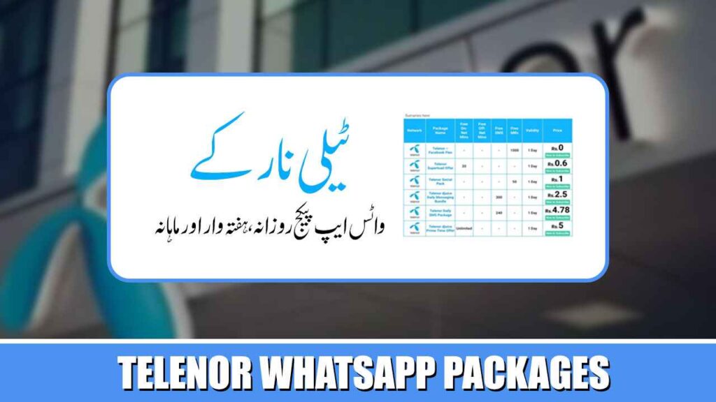 Monthly Telenor Whatsapp Package