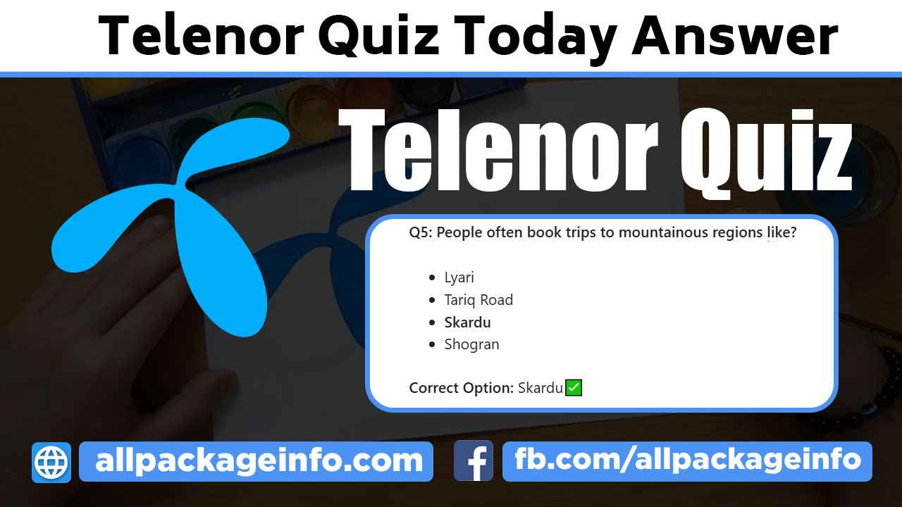 Telenor Quiz Today